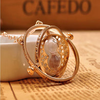 Gold plated time turner necklace hourglass vintage pendant Hermione Granger for women lady girl wholesale 0131