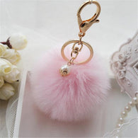 Gussy Life wholesale fashion Hot Rabbit Fur Ball Keychain Bag Plush Car Key Ring Pendant gift Chaveiro Dec622