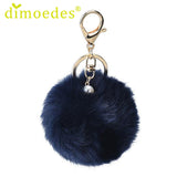 Gussy Life wholesale fashion Hot Rabbit Fur Ball Keychain Bag Plush Car Key Ring Pendant gift Chaveiro Dec622