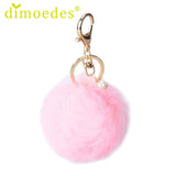 Gussy Life wholesale fashion Hot Rabbit Fur Ball Keychain Bag Plush Car Key Ring Pendant gift Chaveiro Dec622