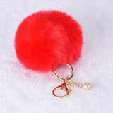 Gussy Life wholesale fashion Hot Rabbit Fur Ball Keychain Bag Plush Car Key Ring Pendant gift Chaveiro Dec622