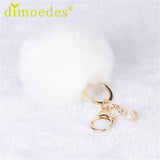 Gussy Life wholesale fashion Hot Rabbit Fur Ball Keychain Bag Plush Car Key Ring Pendant gift Chaveiro Dec622