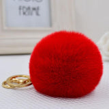 2016 New 16 ColorS trinket Keychain Pompons Keychains Fur Keychain Fluffy Key Chains For Cars Keyrings Trinkets Pom Pom Keychain