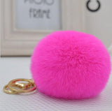 2016 New 16 ColorS trinket Keychain Pompons Keychains Fur Keychain Fluffy Key Chains For Cars Keyrings Trinkets Pom Pom Keychain
