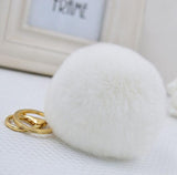 2016 New 16 ColorS trinket Keychain Pompons Keychains Fur Keychain Fluffy Key Chains For Cars Keyrings Trinkets Pom Pom Keychain