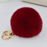2016 New 16 ColorS trinket Keychain Pompons Keychains Fur Keychain Fluffy Key Chains For Cars Keyrings Trinkets Pom Pom Keychain