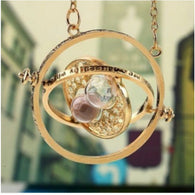 Hermione Granger Rotating Time Turner Necklace Gold Hourglass 1pc